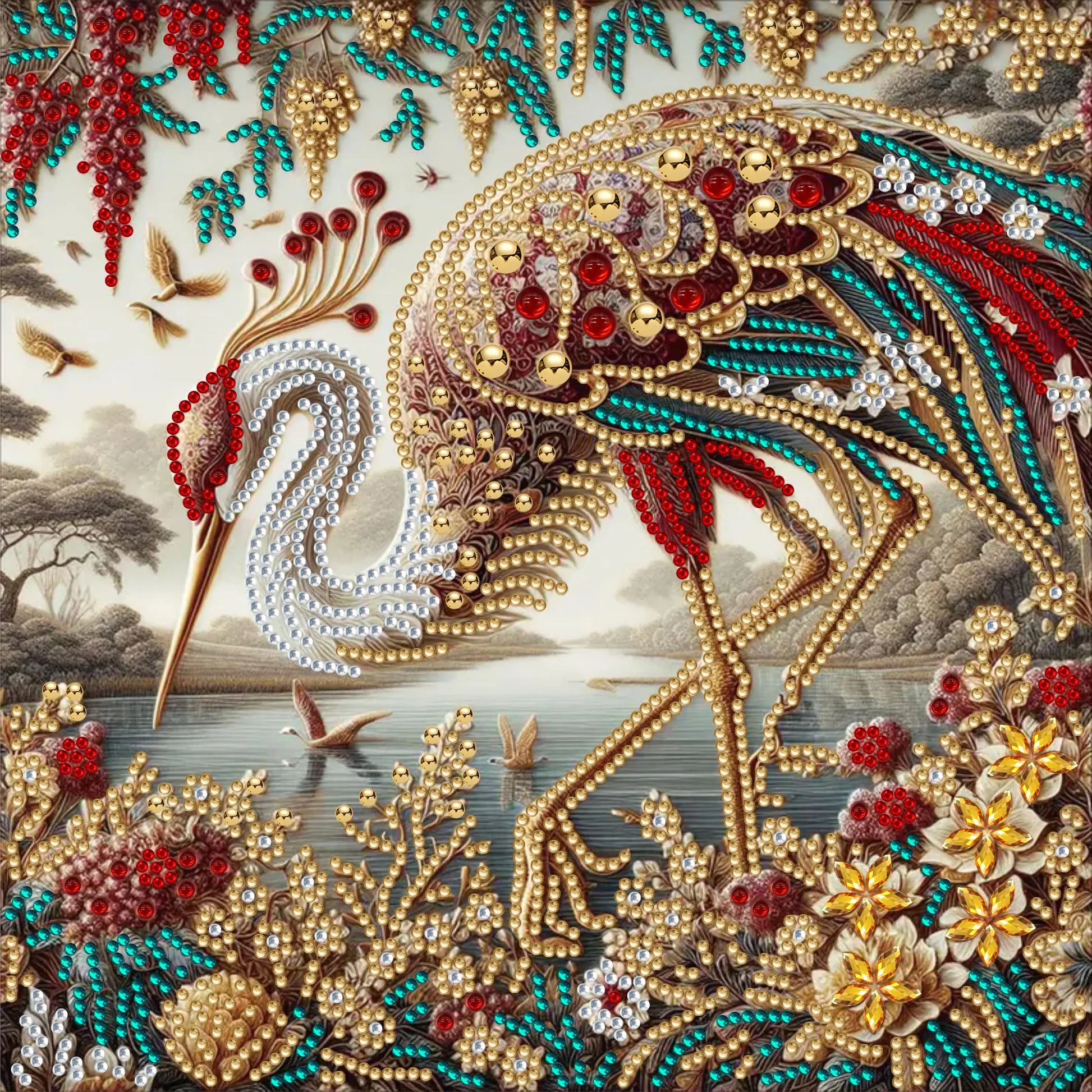 Peacock Diamond Art Kit