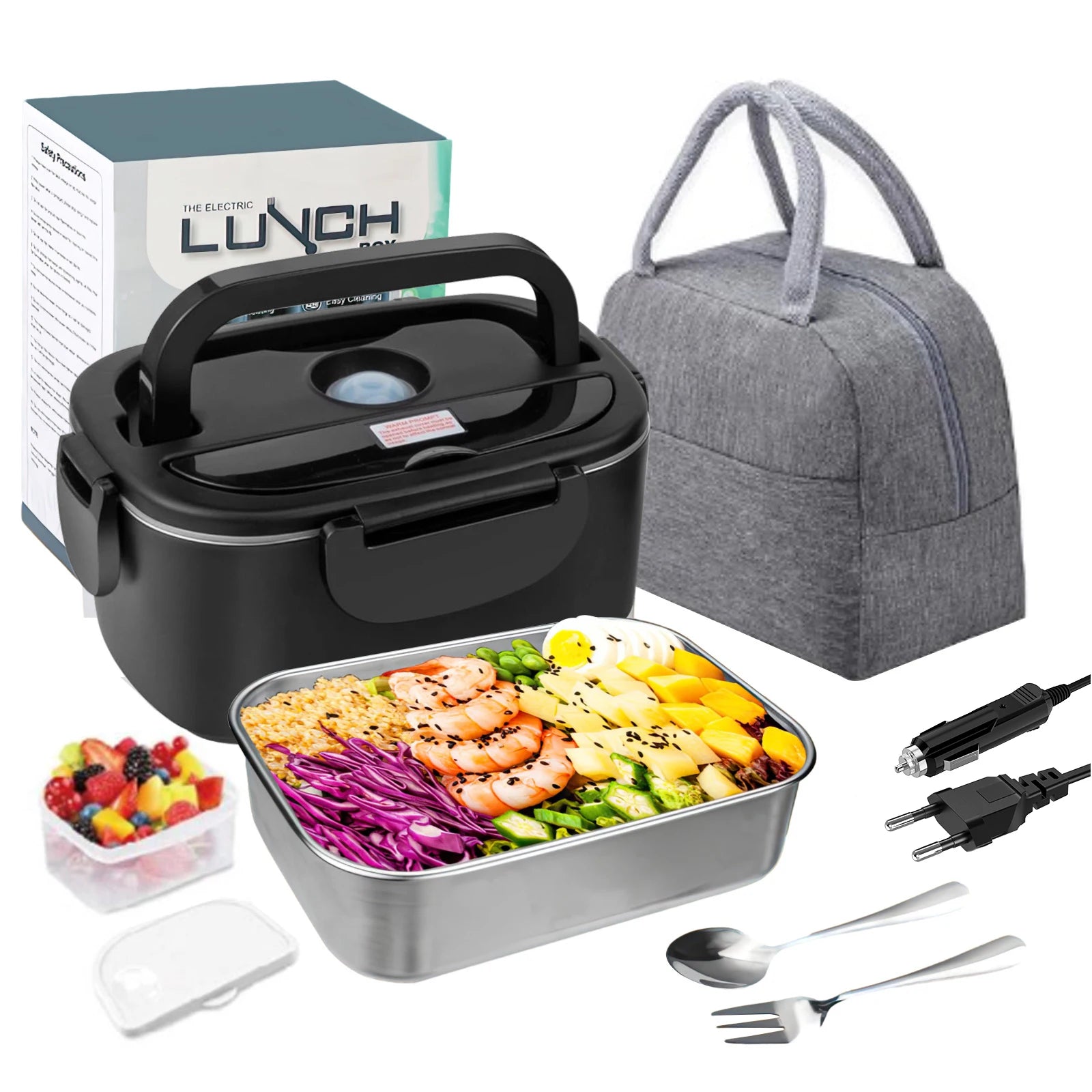 1.5 60W Electric Lunch Box Food Warmer Portable Food Heater for Car Or Home lead Lunch Heating Microwave for Truckers