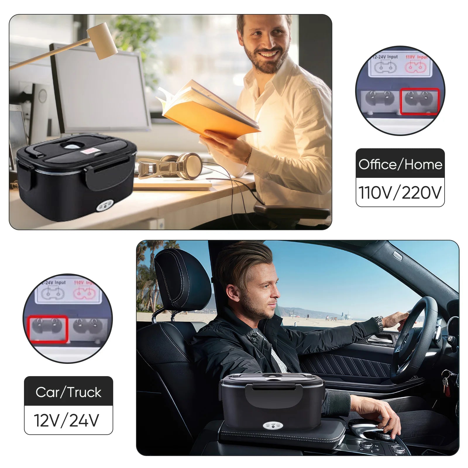 1.5 60W Electric Lunch Box Food Warmer Portable Food Heater for Car Or Home lead Lunch Heating Microwave for Truckers