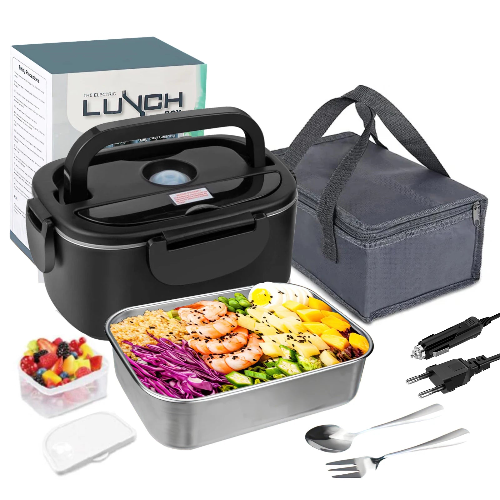 1.5 60W Electric Lunch Box Food Warmer Portable Food Heater for Car Or Home lead Lunch Heating Microwave for Truckers