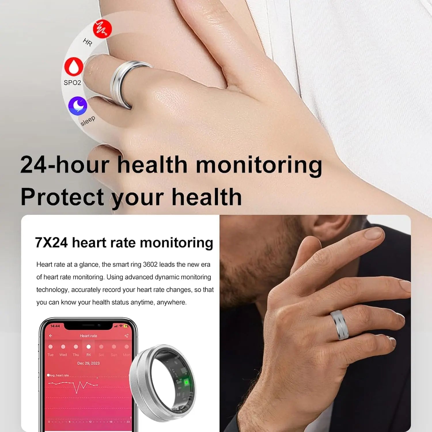Smart Health Tracker Ring