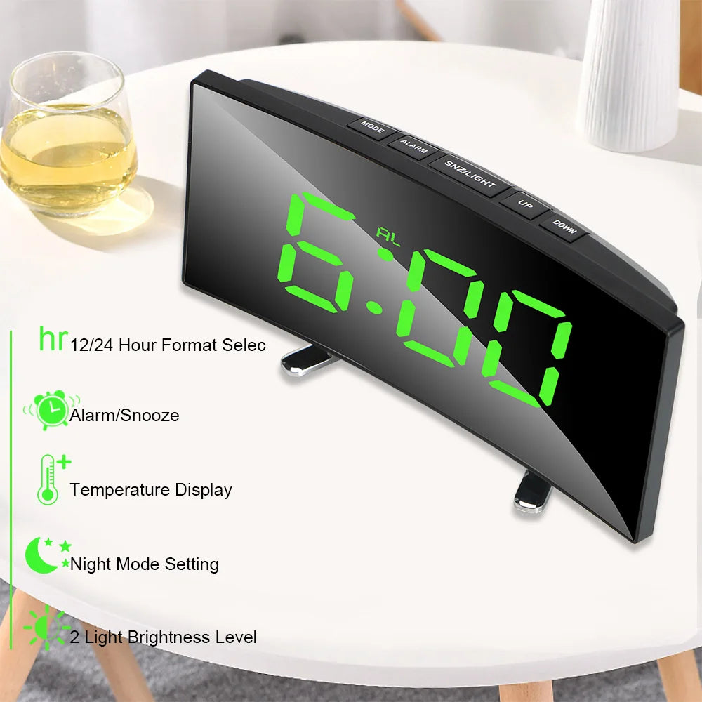 LED Mirror Alarm Clock