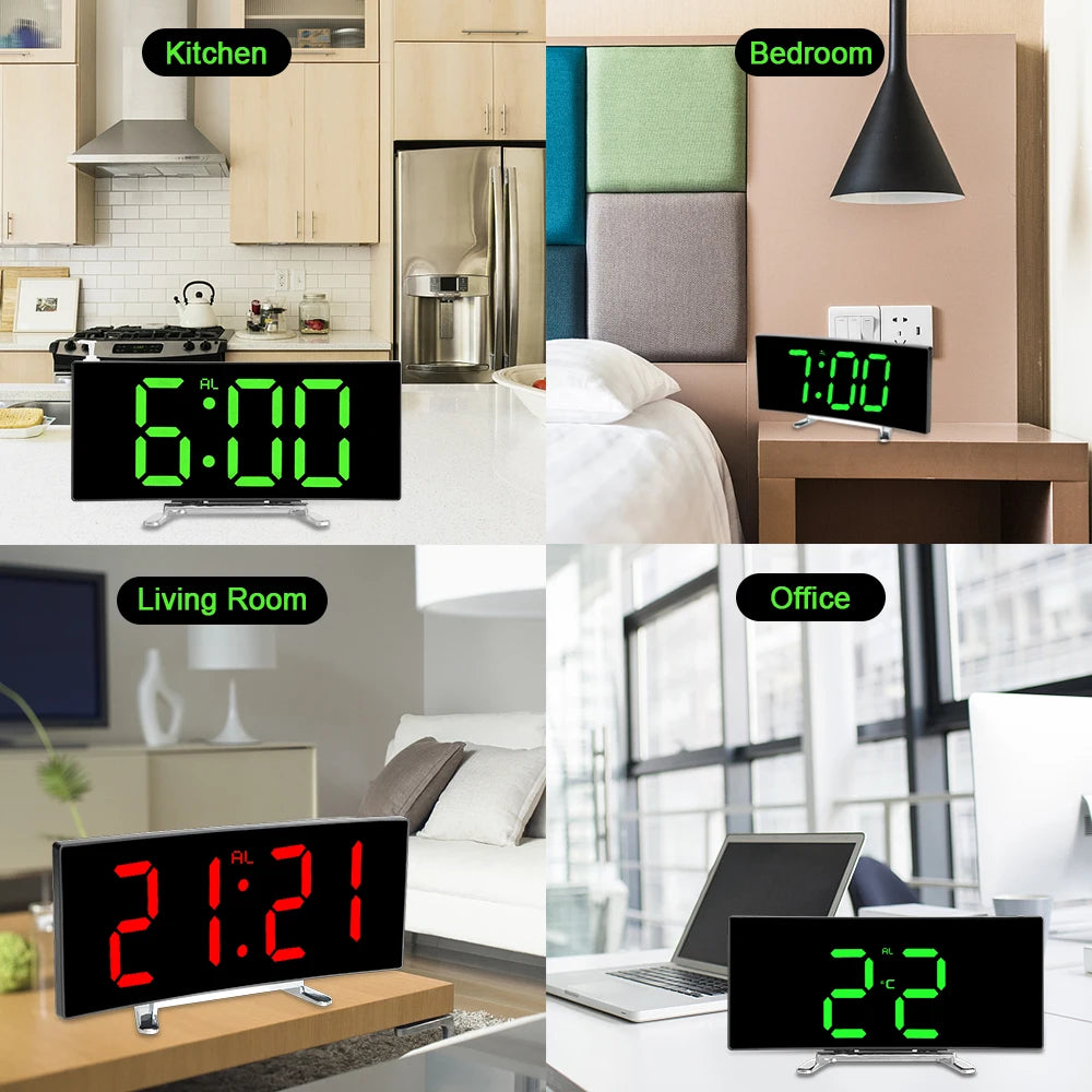 LED Mirror Alarm Clock