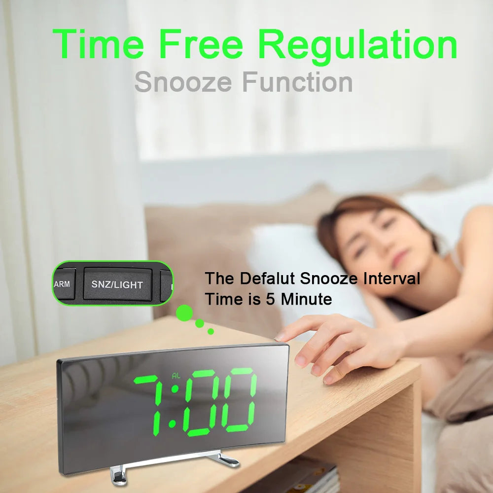 LED Mirror Alarm Clock