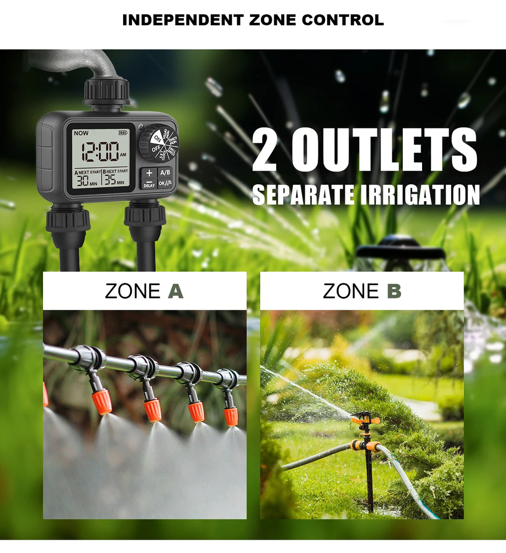 Dual-Outlet Smart Water Timer