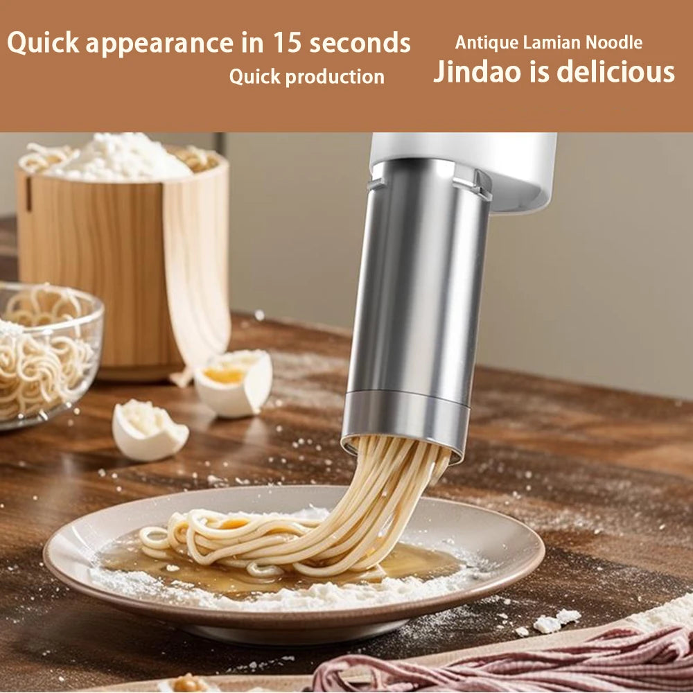 5 Molds Wireless Ramen Pasta Making Machines Electric Portable Noodle Maker Handheld USB Automatic 4000mAh For Home Kitchen 제면기