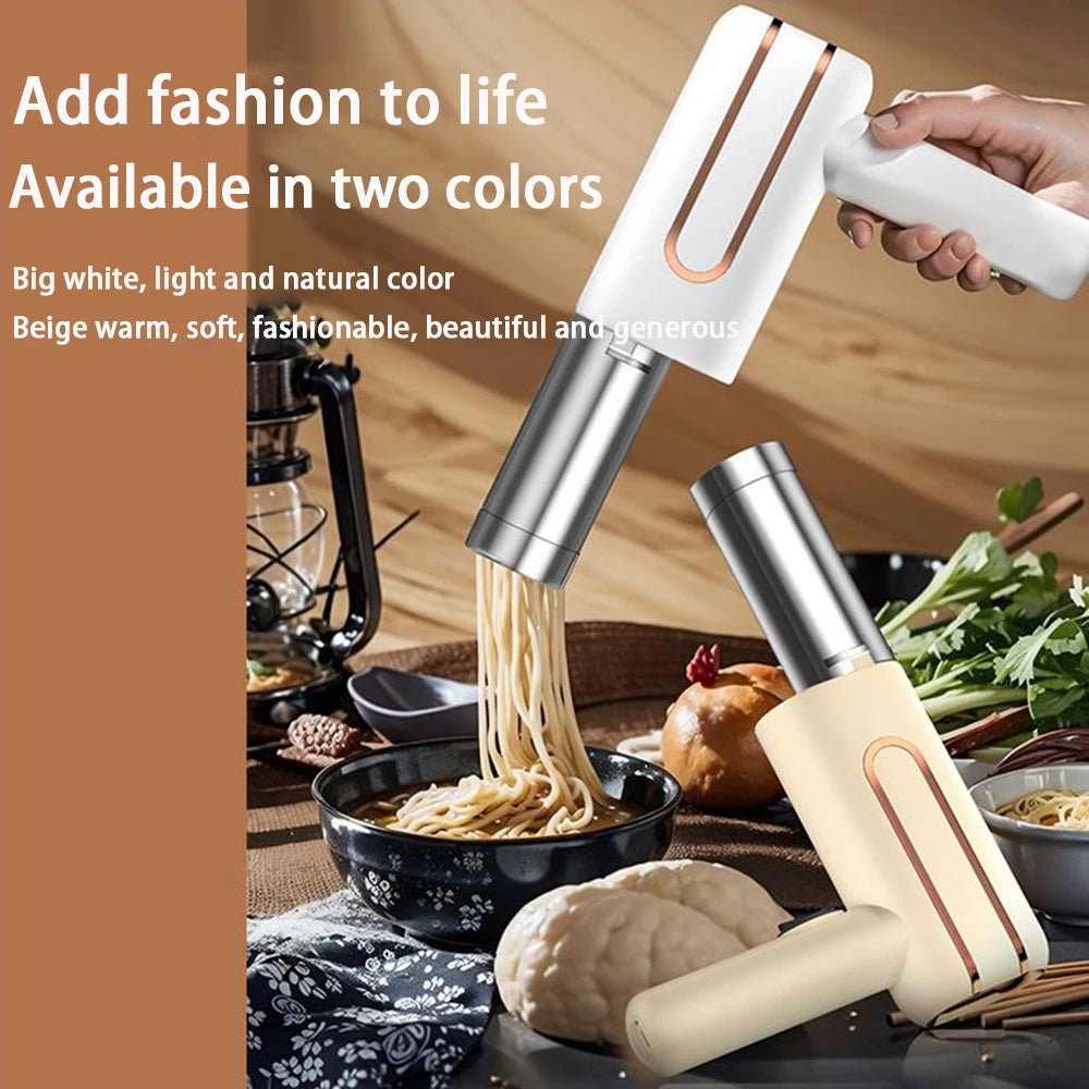 5 Molds Wireless Ramen Pasta Making Machines Electric Portable Noodle Maker Handheld USB Automatic 4000mAh For Home Kitchen 제면기