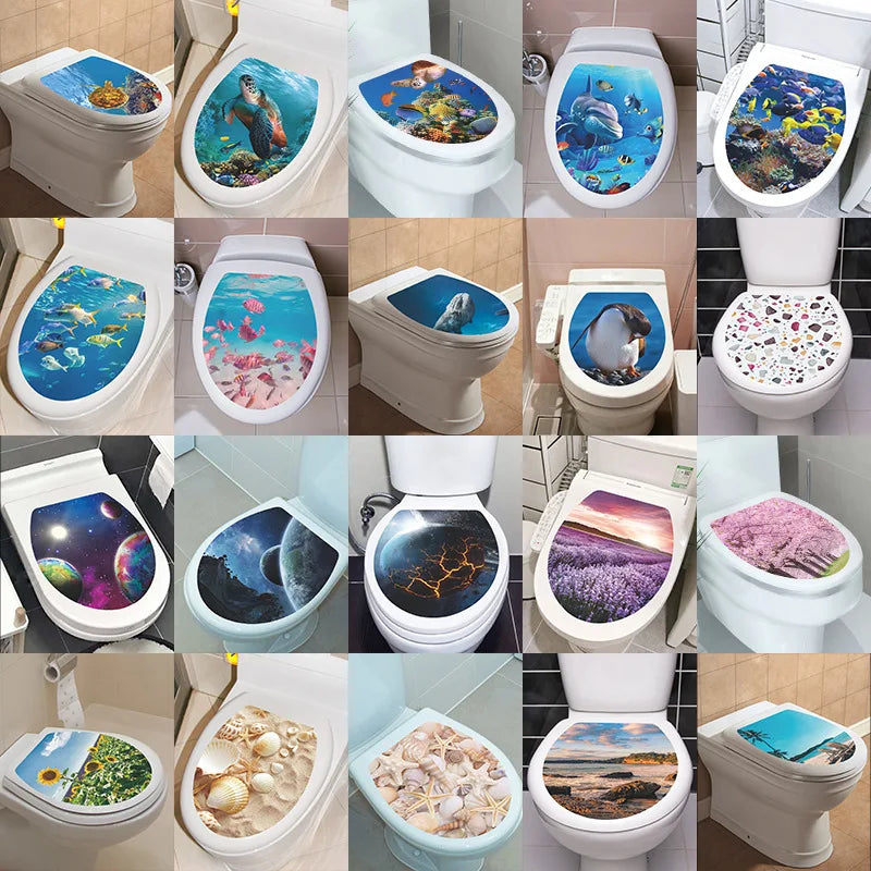3D Toilet Lid Sticker