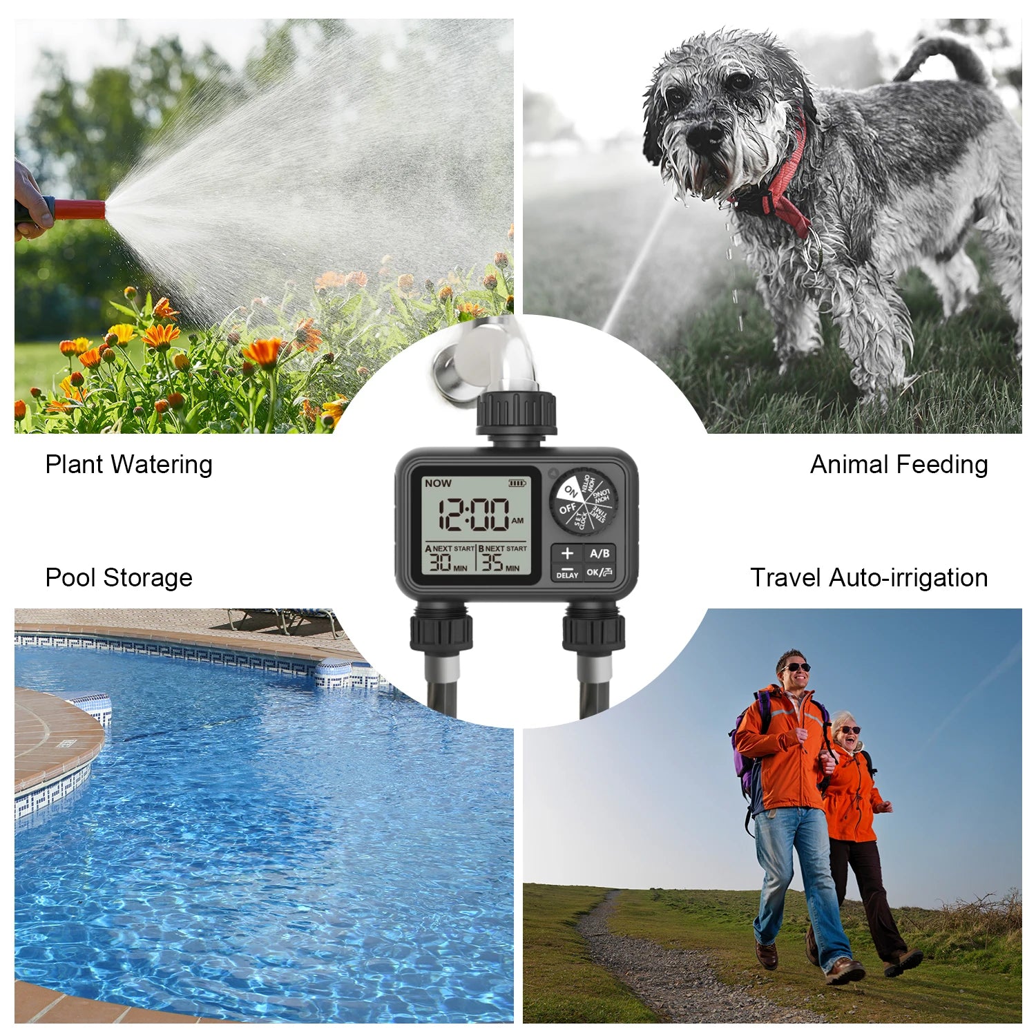 Dual-Outlet Smart Water Timer