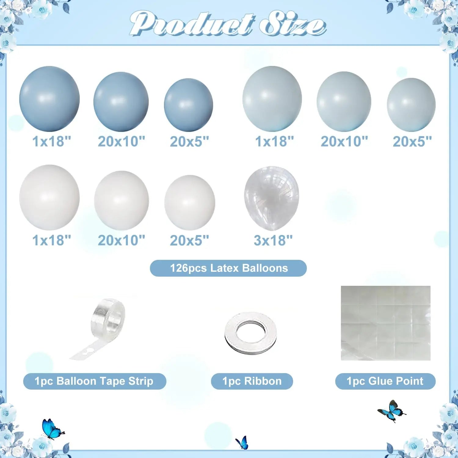 Blue & Pink Balloon Garland