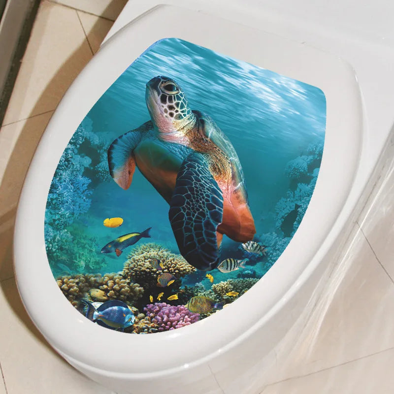 3D Toilet Lid Sticker