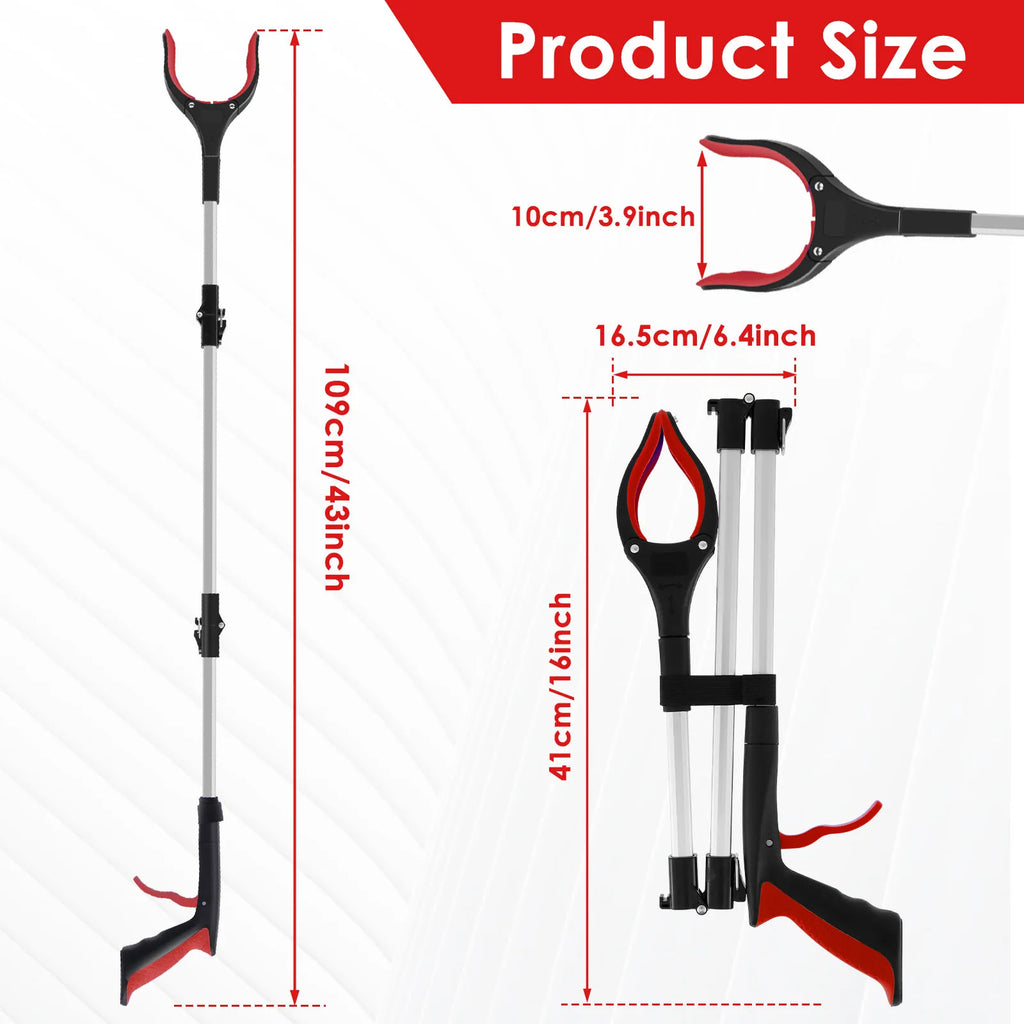 Foldable 43" Grabber Reach Tool