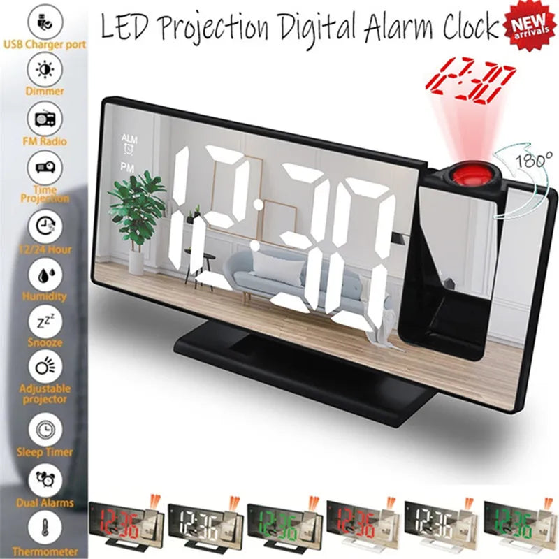 LED Projection Alarm Clock