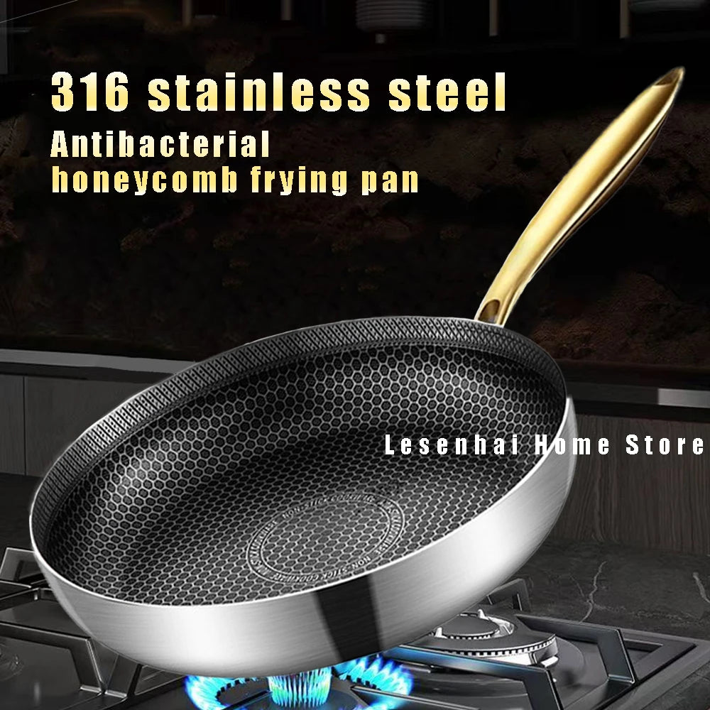 Stainless Steel Honeycomb Wok