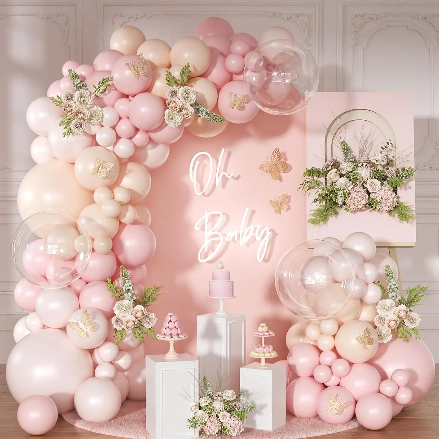 Blue & Pink Balloon Garland