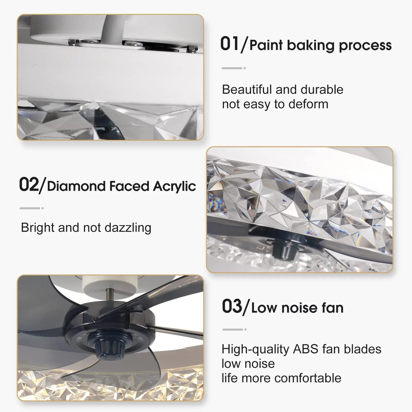 Dimmable LED Ceiling Fan Light