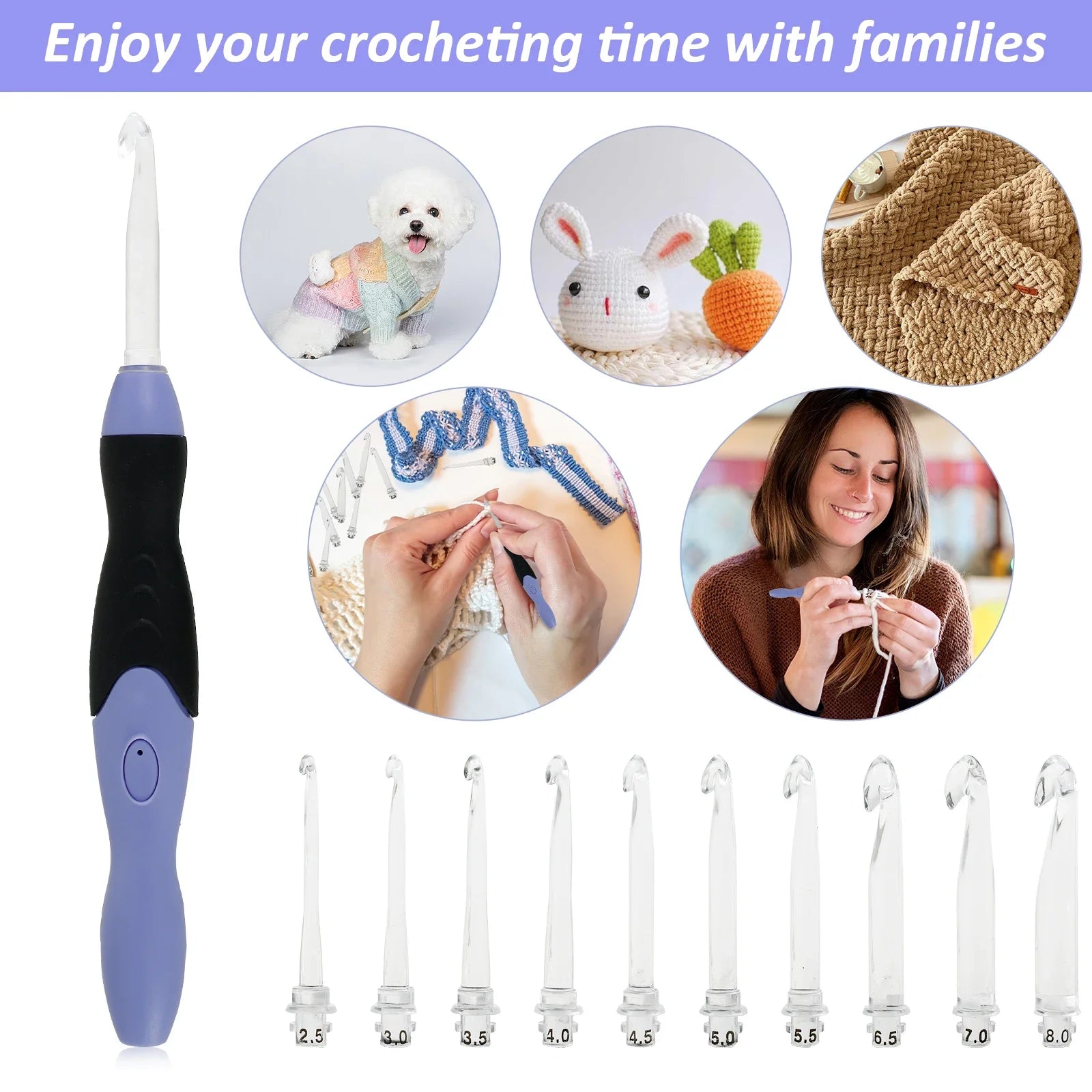 Rechargeable Lighted Crochet Set