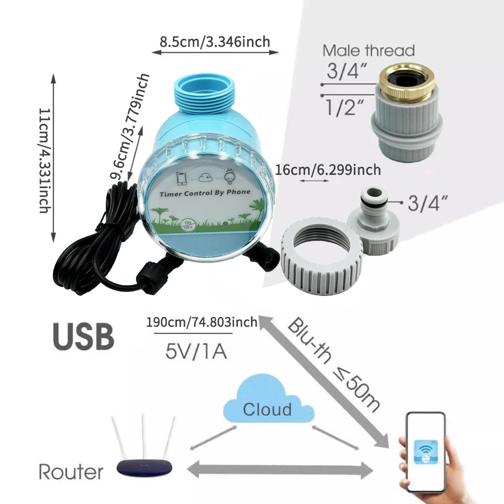Smart WiFi Garden Water Timer