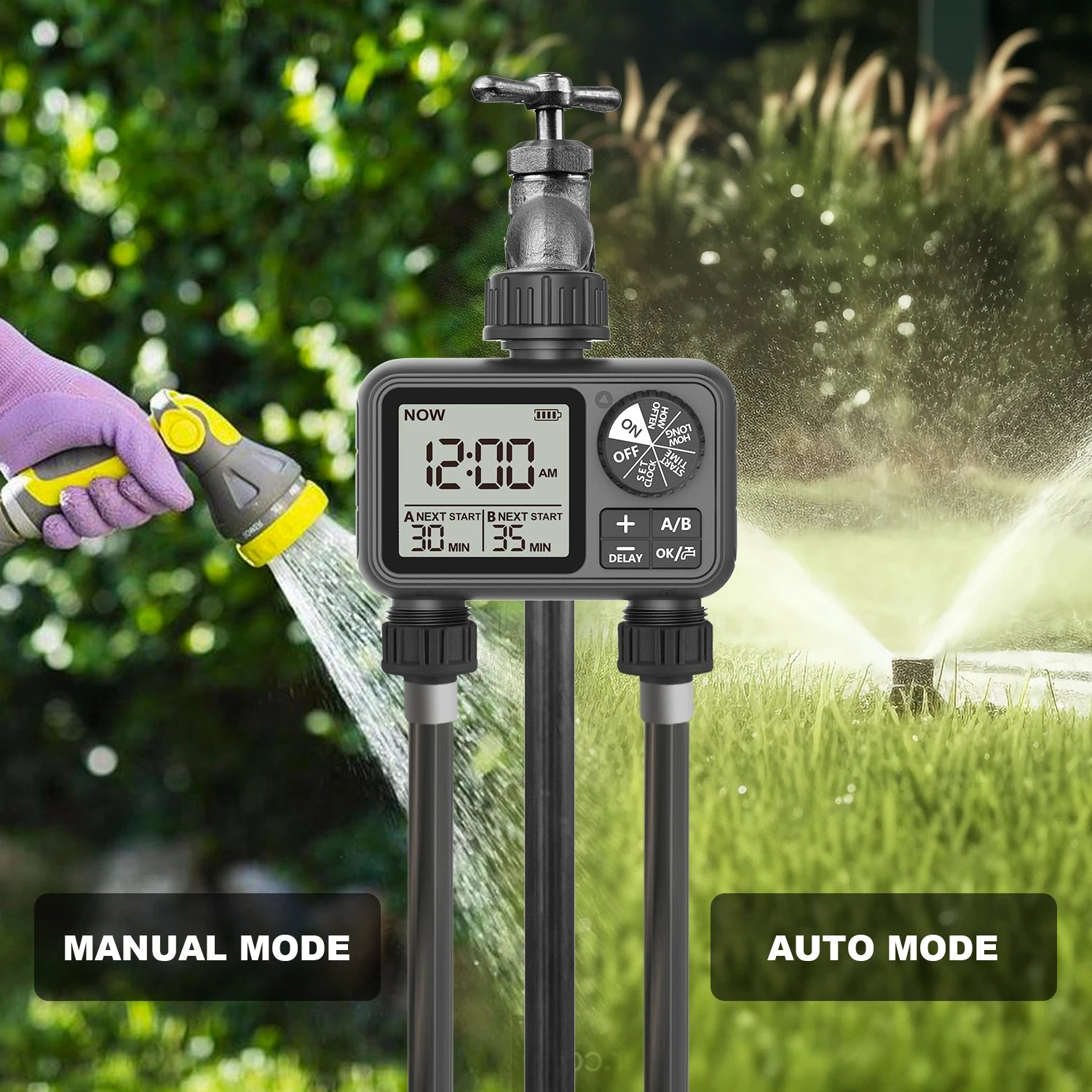 Dual-Outlet Smart Water Timer