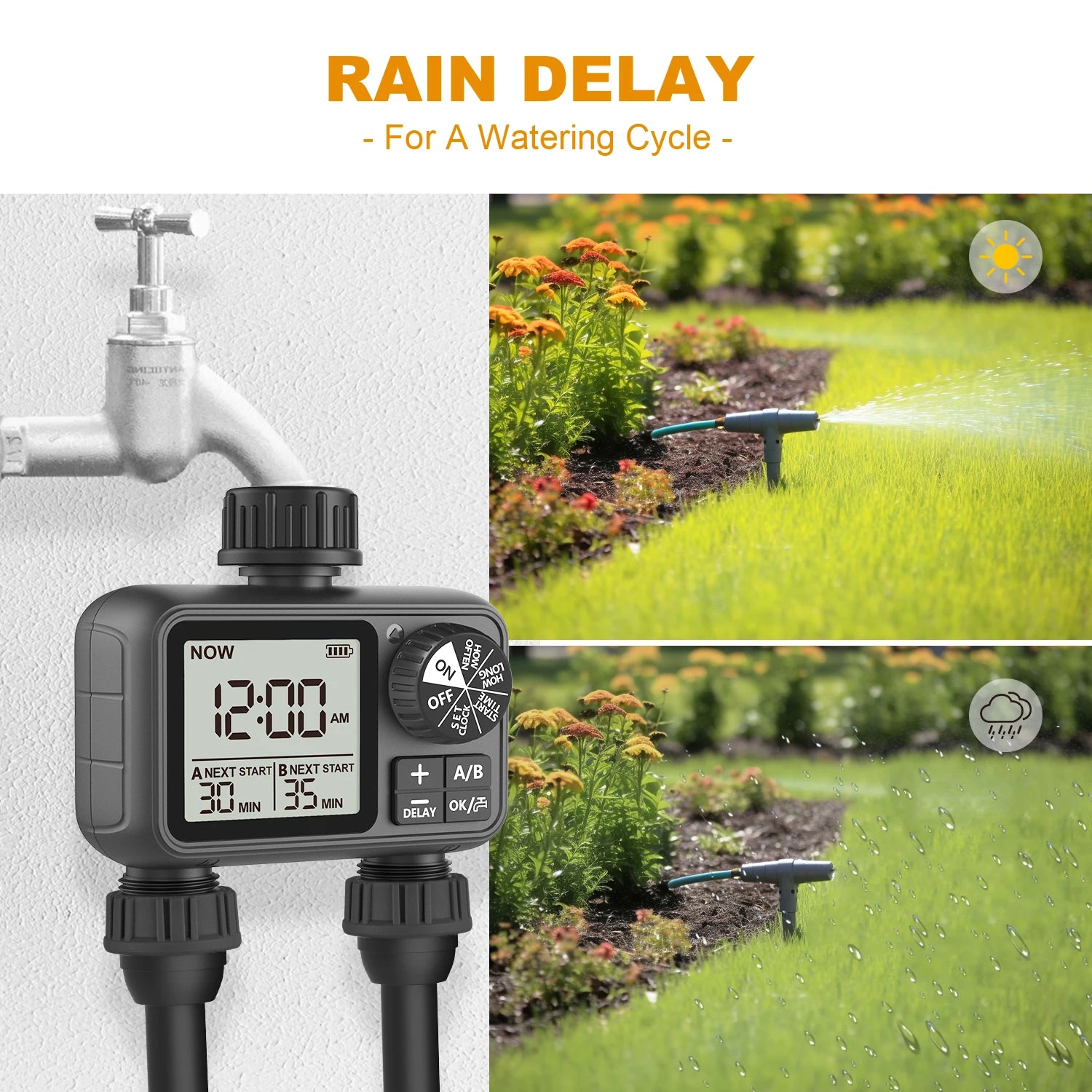 Dual-Outlet Smart Water Timer