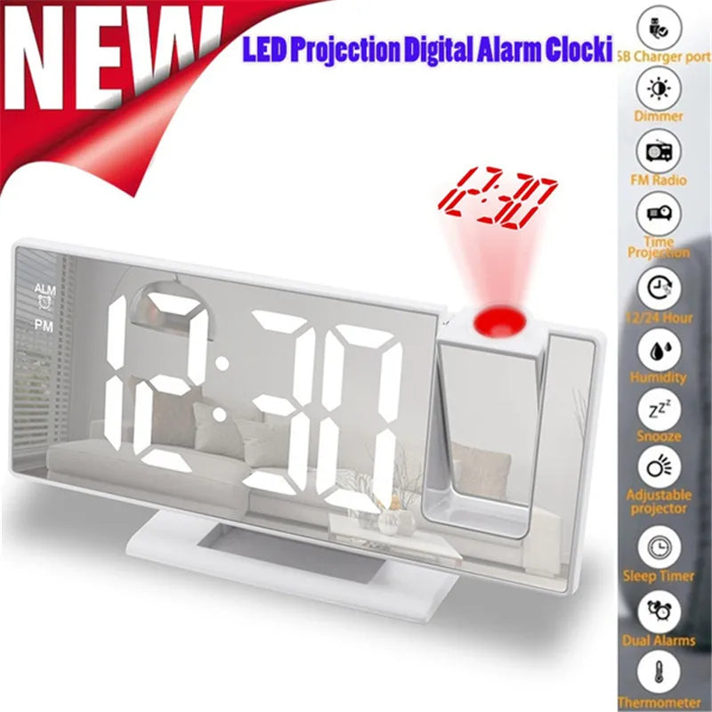 LED Projection Alarm Clock