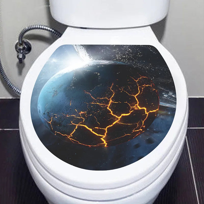 3D Toilet Lid Sticker