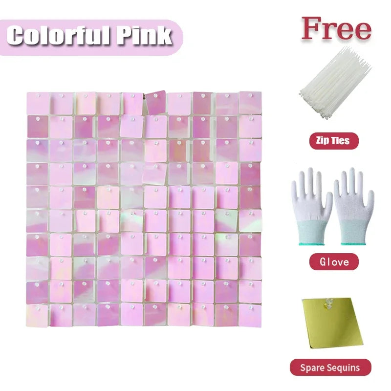 Pink Shimmer Wall Panels