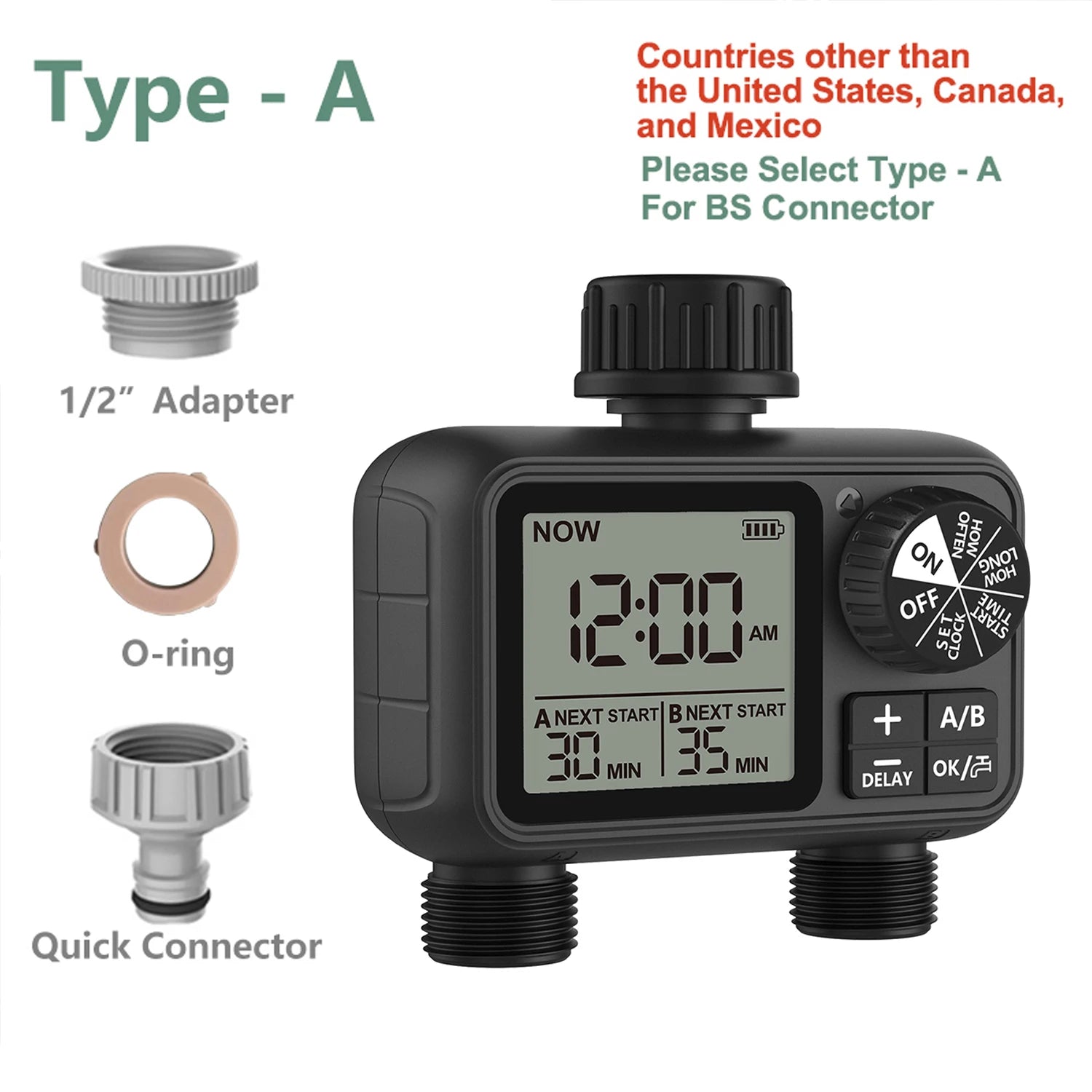 Dual-Outlet Smart Water Timer