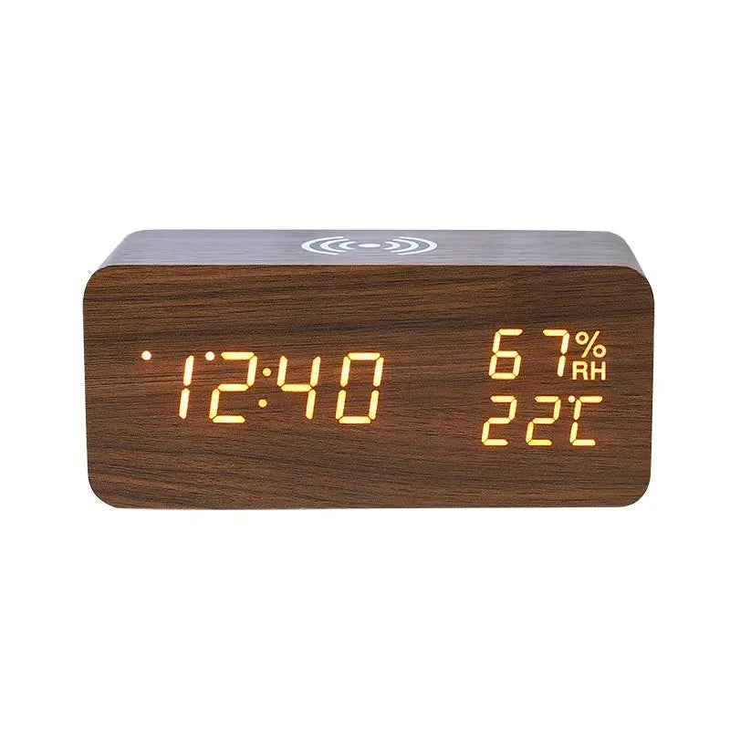 Wooden LED Desk Clock