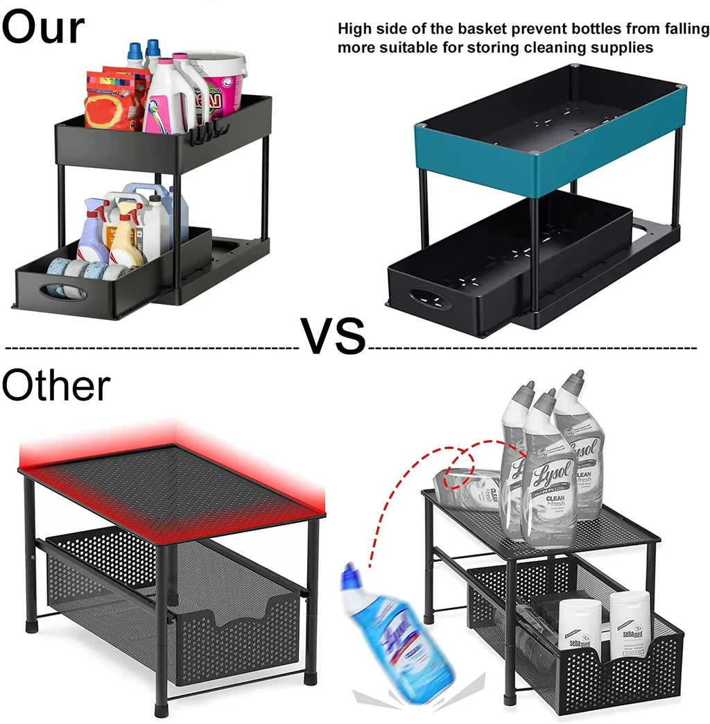 2-Tier Sliding Sink Organizer