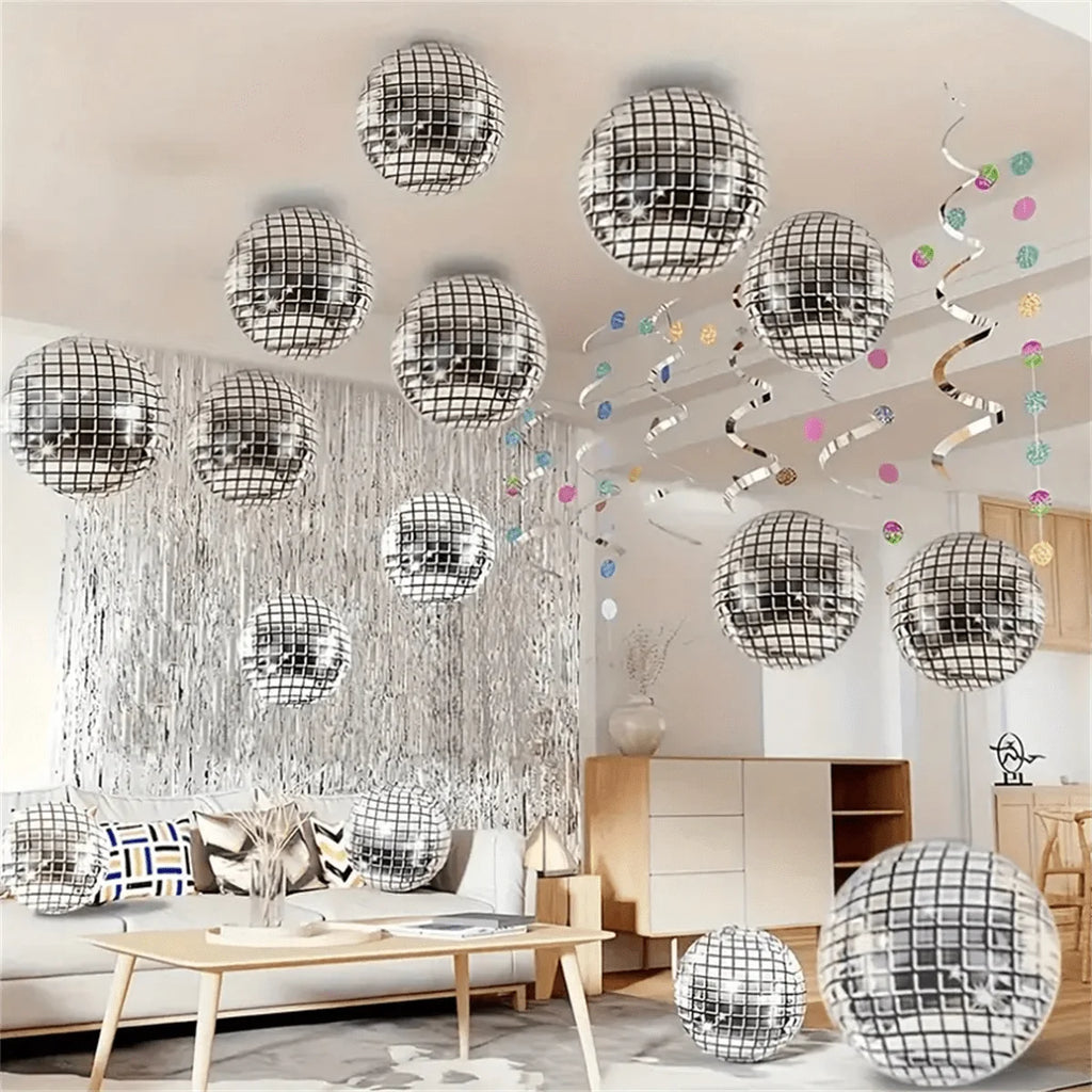 Silver Disco Ball Balloon
