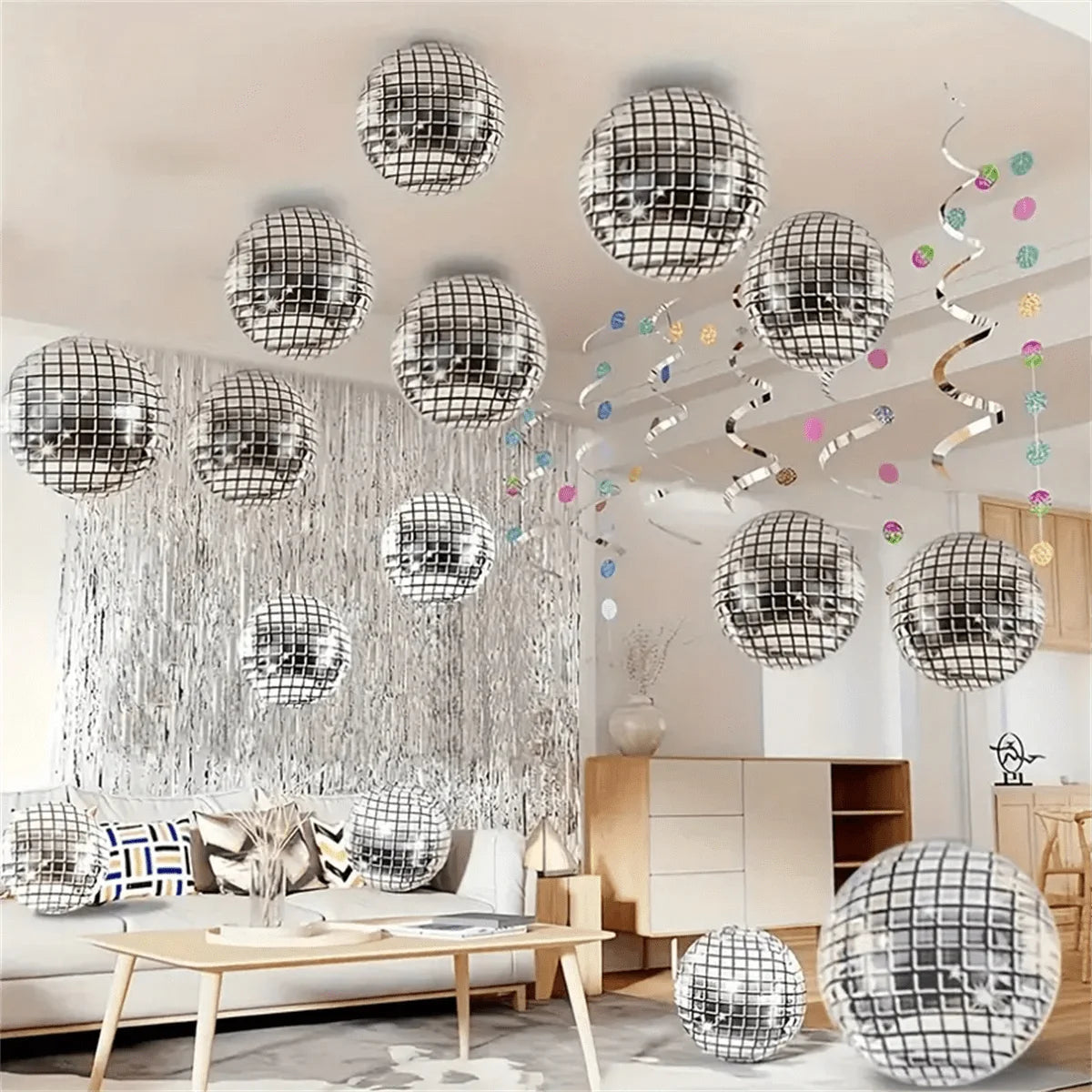Silver Disco Ball Balloon