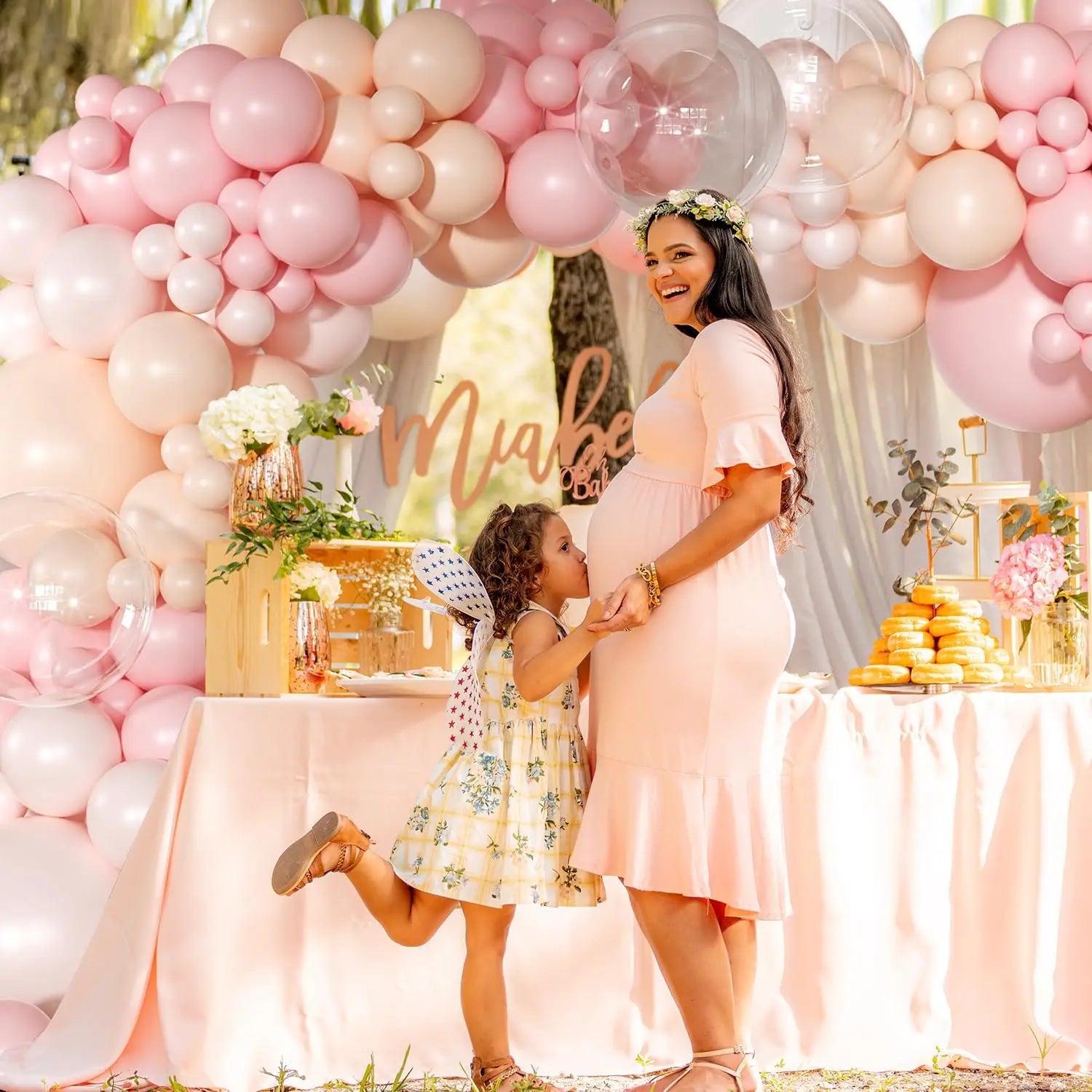 Blue & Pink Balloon Garland