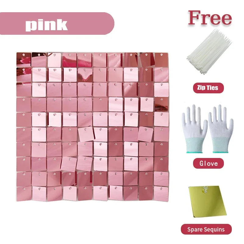 Pink Shimmer Wall Panels