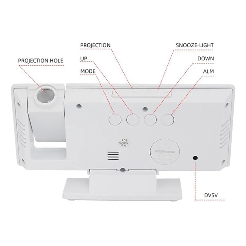 LED Projection Alarm Clock