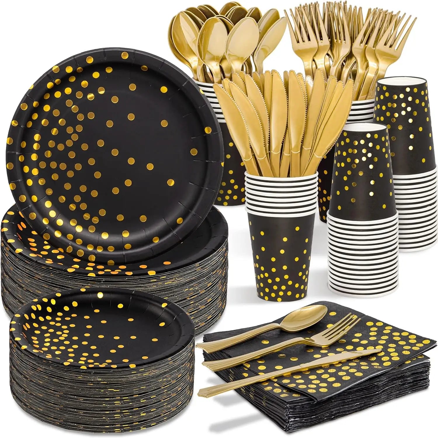 Black & Gold Party Set
