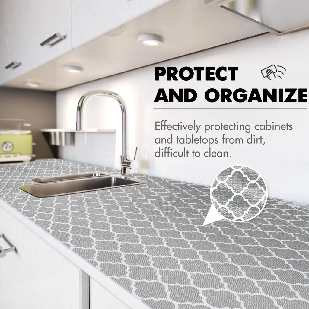 1pc Drawer and Shelf Liner for Kitchen Cabinet Non-Adhesive Non-Slip Waterproof Shelf Liner Easy to Clean for Shelves, Desks