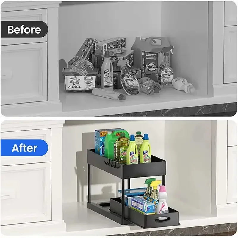 2-Tier Sliding Sink Organizer