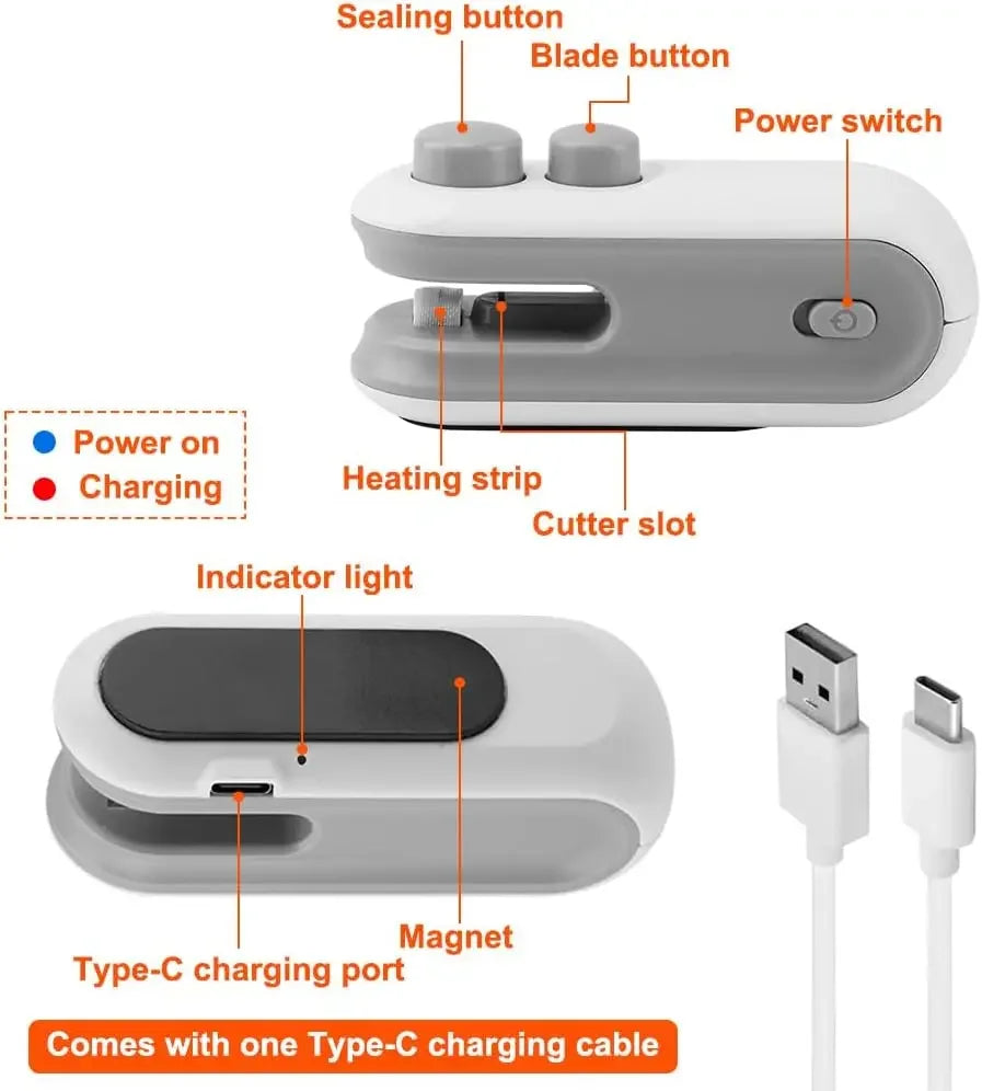 USB Mini Bag Sealer Clip