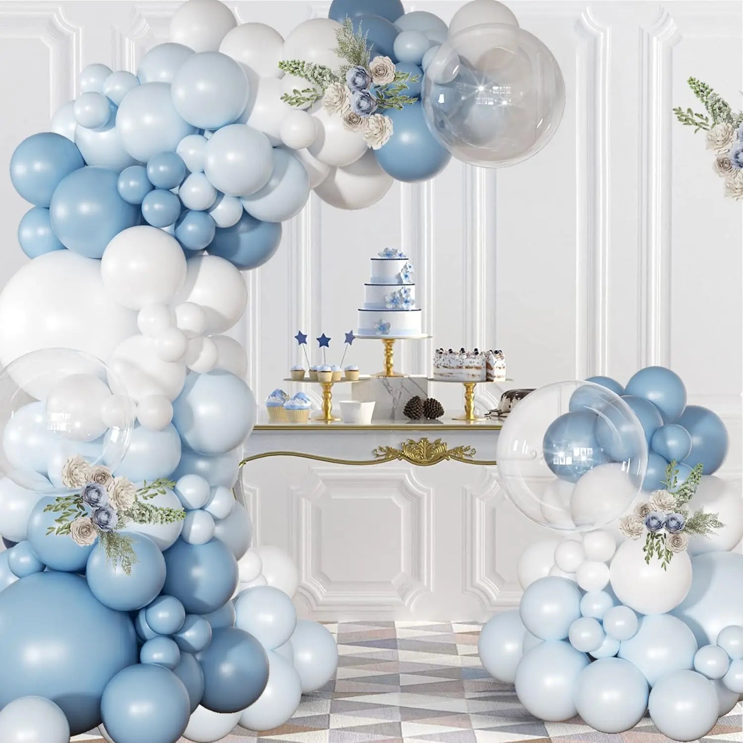 Blue & Pink Balloon Garland
