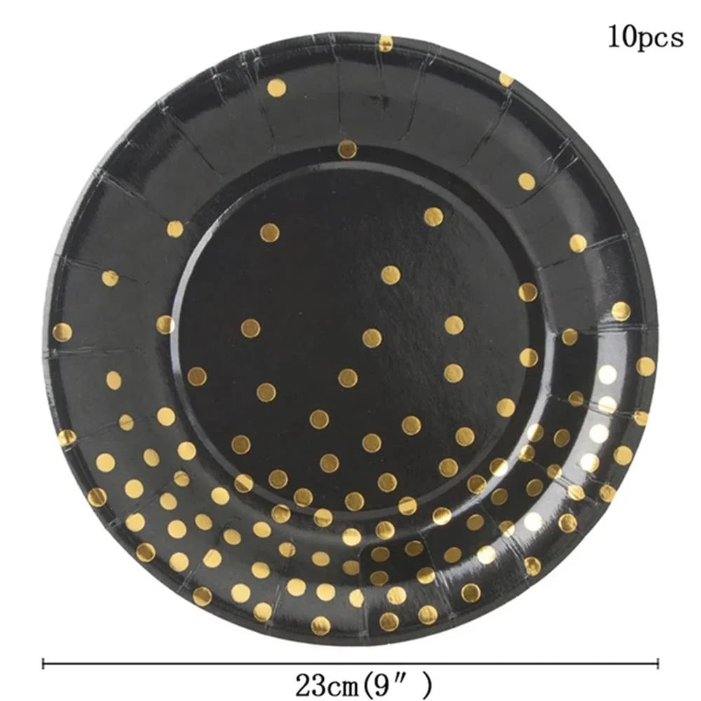 Black & Gold Party Set