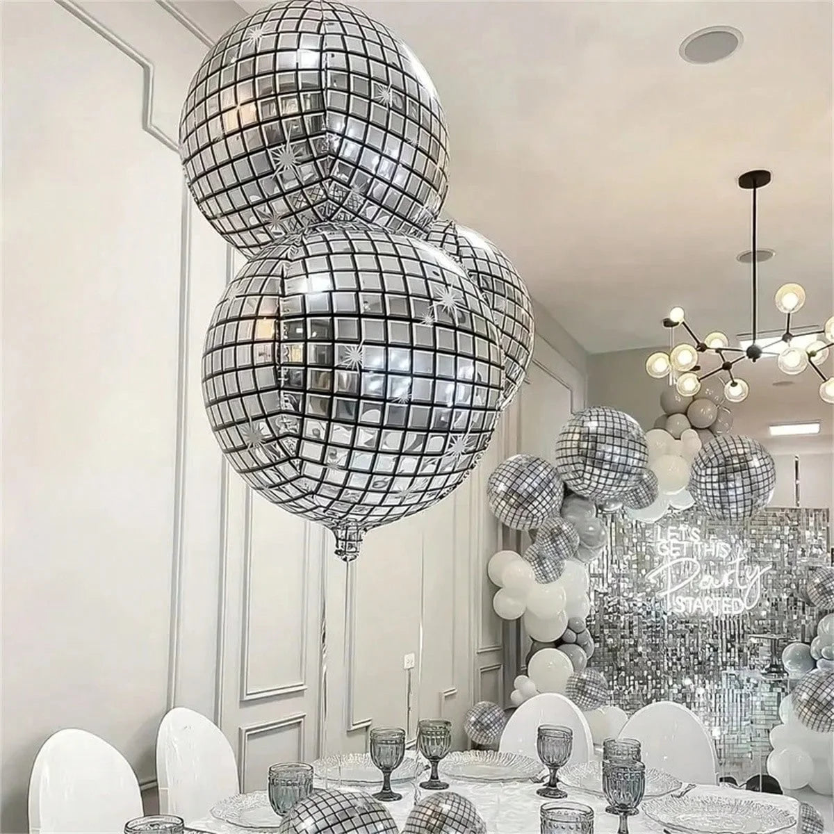 Silver Disco Ball Balloon