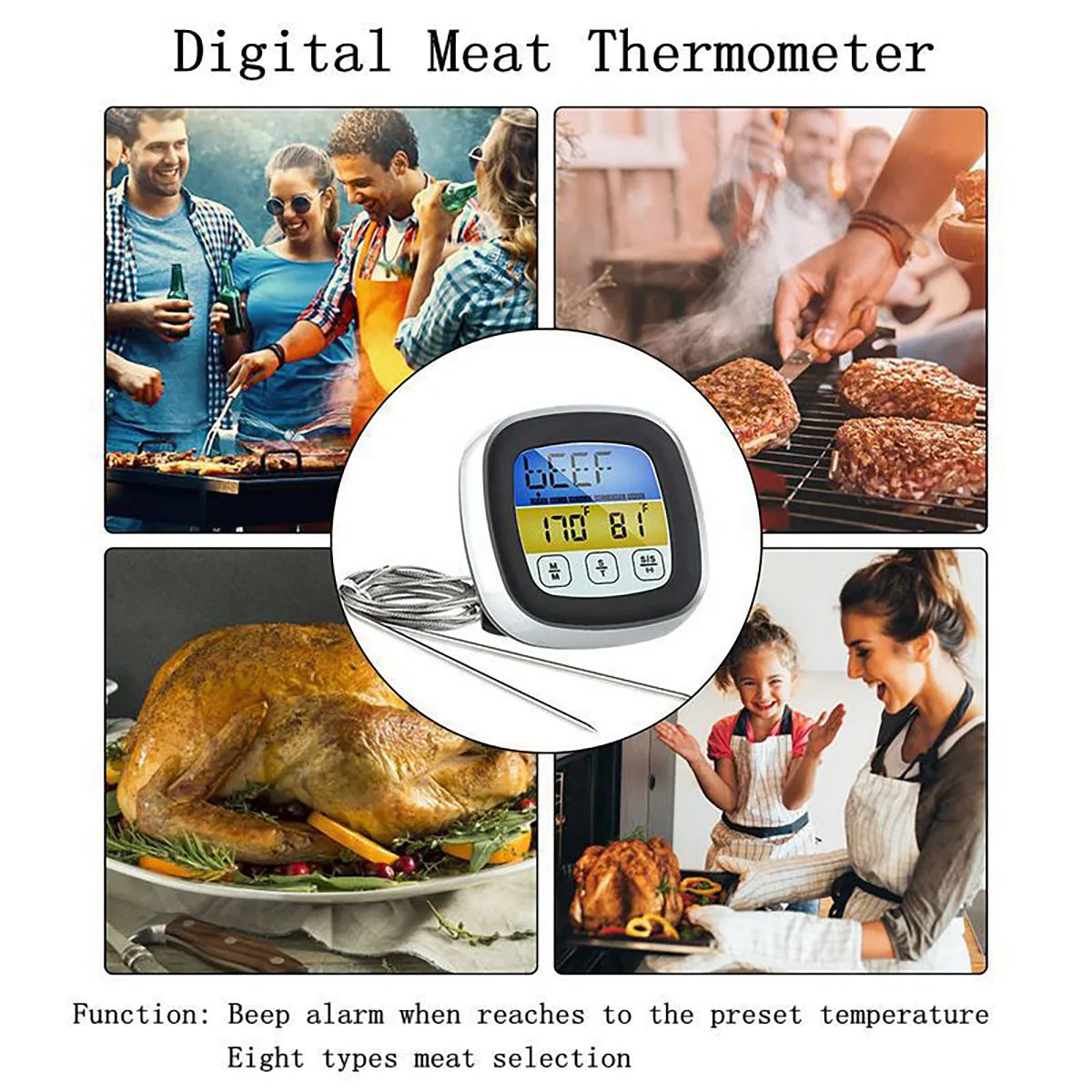 Touchscreen Meat Thermometer Probe