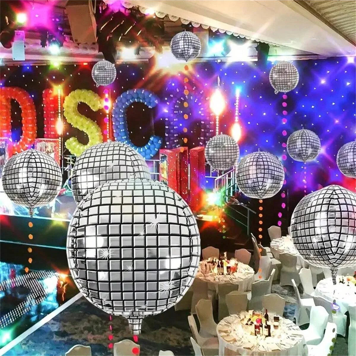 Silver Disco Ball Balloon