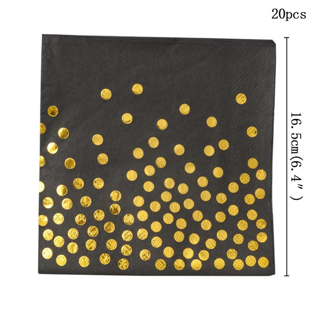 Black & Gold Party Set