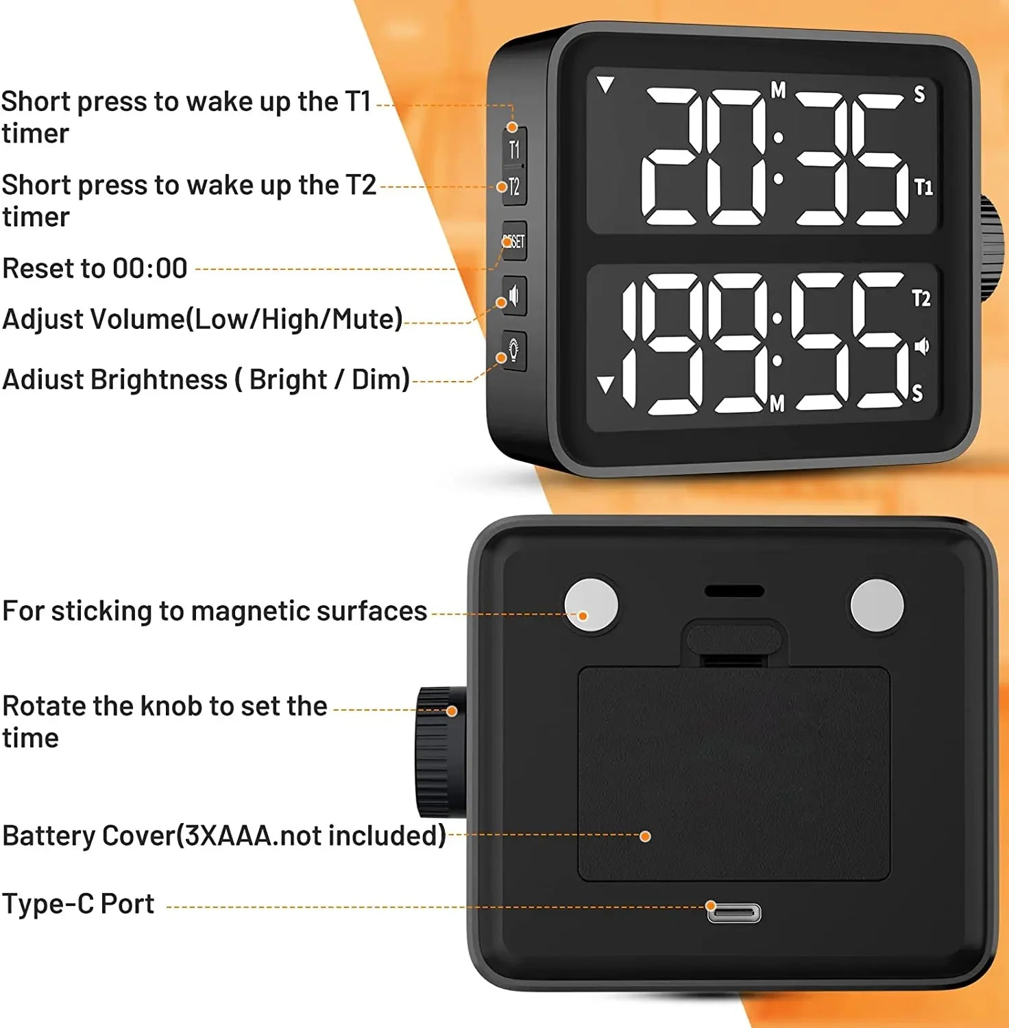 Dual Screen Digital Timer