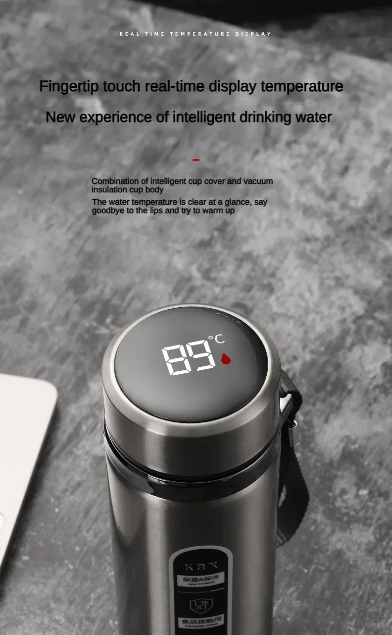 LED Temp Display Thermos Bottle