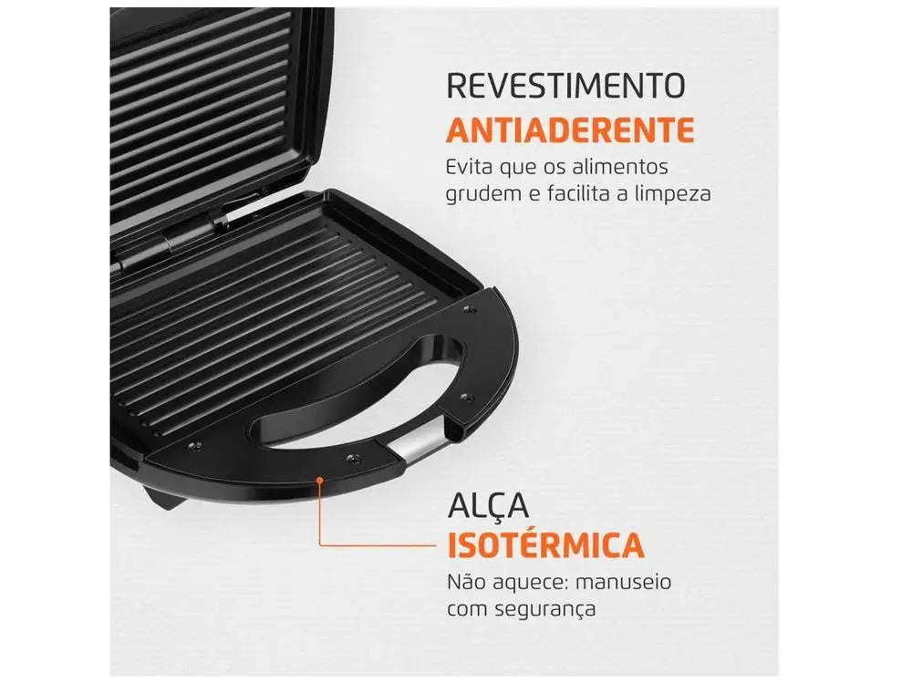 Sandwiches Mondial Fast Grill S-12 Black 750W - 110V