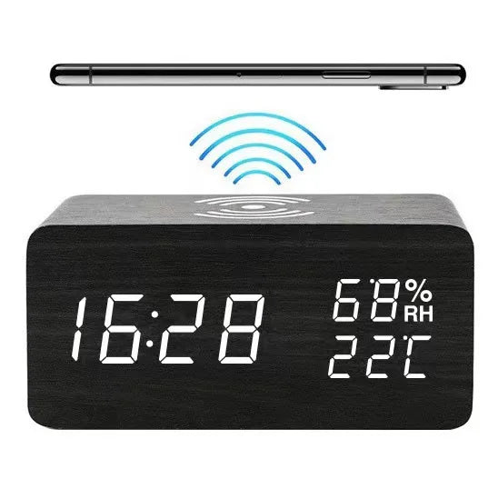 Wooden LED Desk Clock