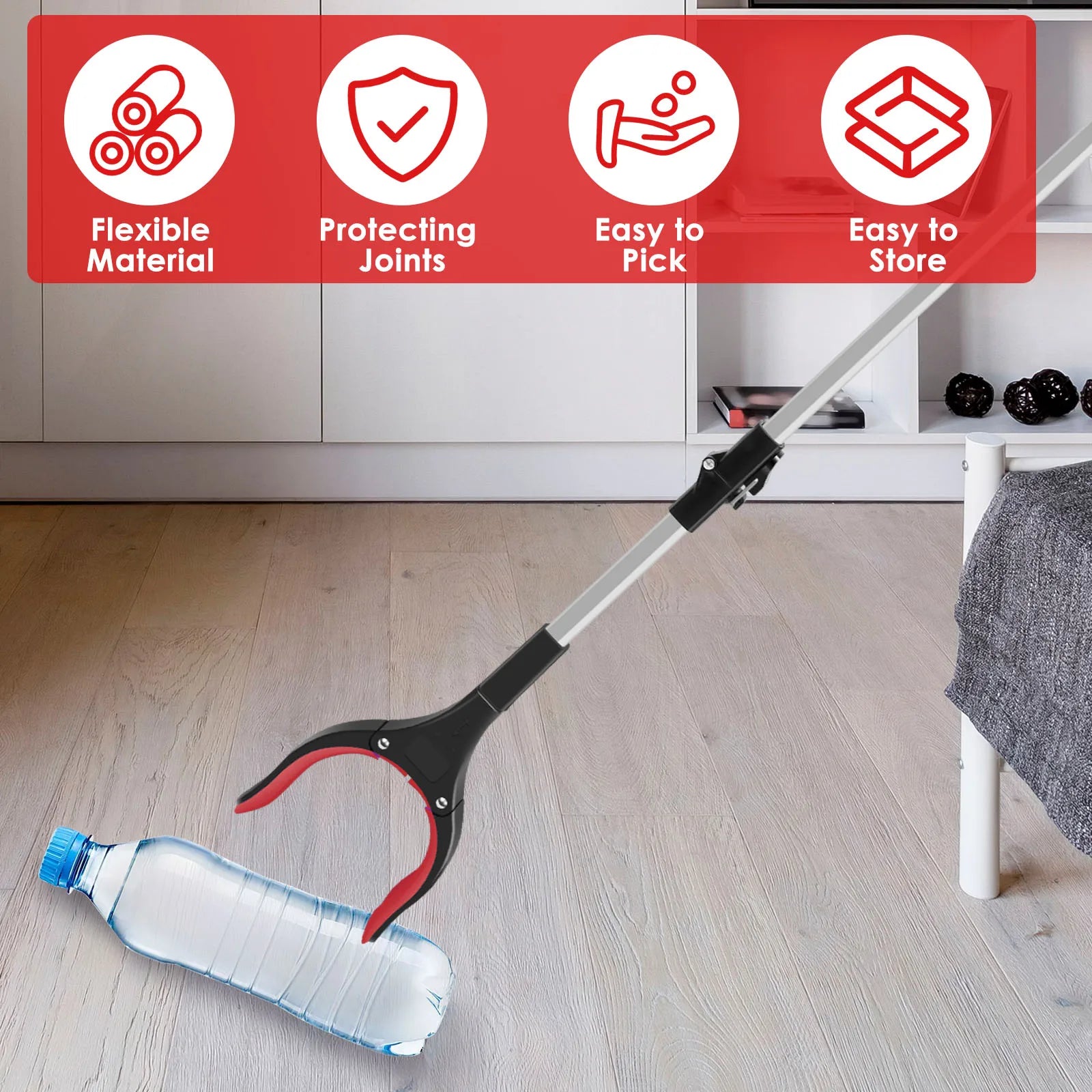 Foldable 43" Grabber Reach Tool